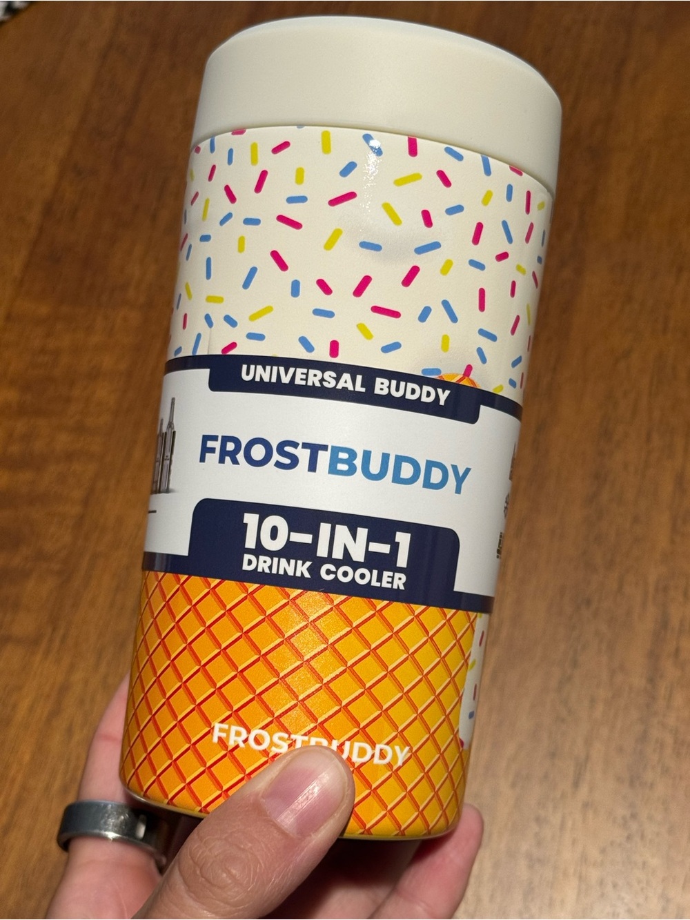 FrostBuddy 10-in-1 Drink Cooler in vanilla ice cream